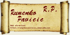 Rumenko Pavičić vizit kartica